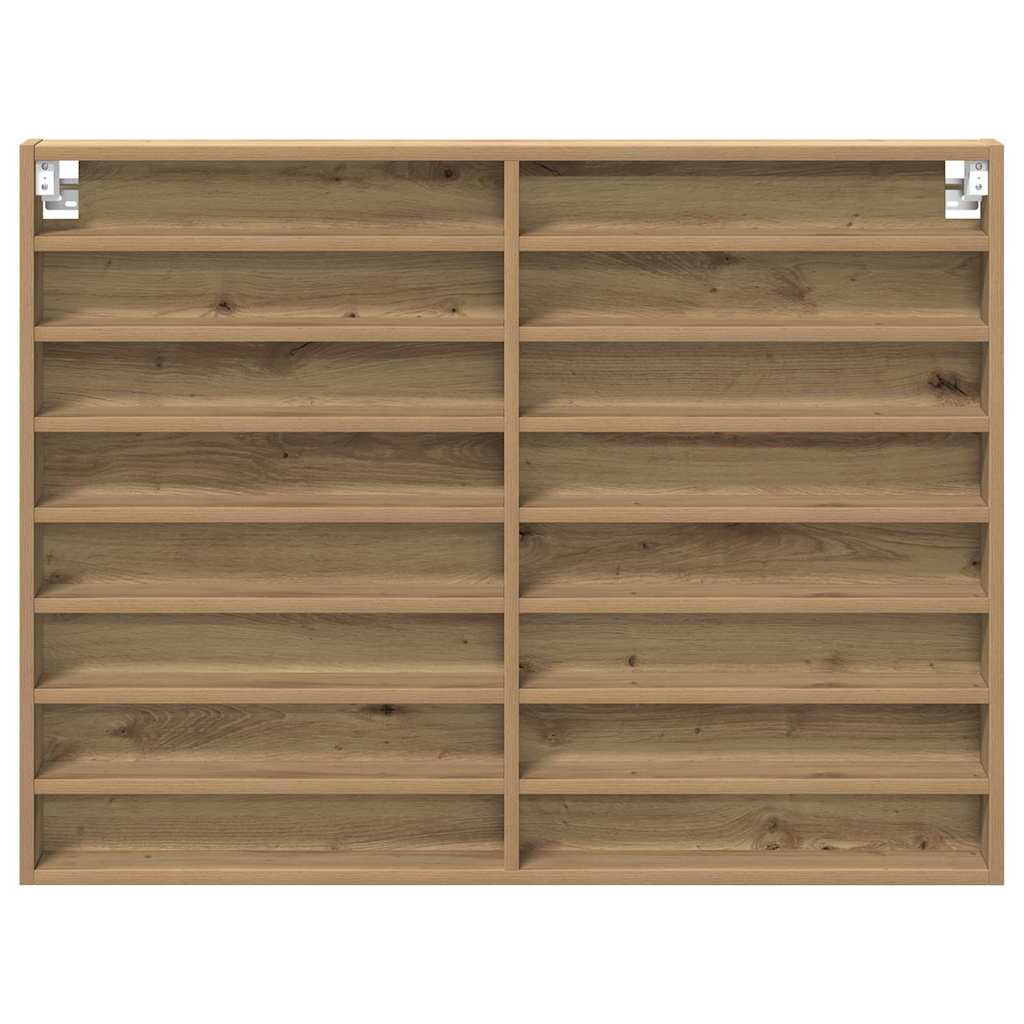 vidaXL Display Cabinet Artisan Oak 100 x 8.5 x 75 cm Engineered Wood