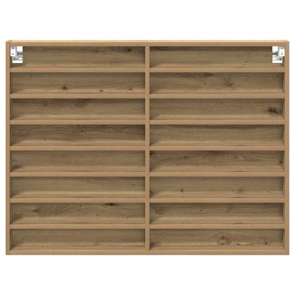 vidaXL Display Cabinet Artisan Oak 100 x 8.5 x 75 cm Engineered Wood