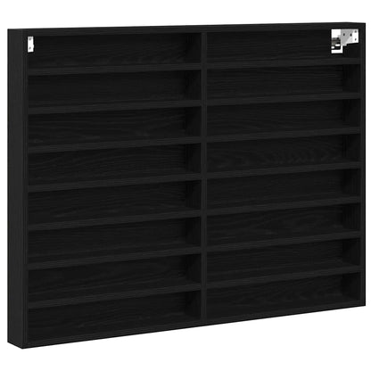 vidaXL Display Cabinet Black Oak 100 x 8.5 x 75 cm Engineered Wood