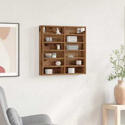 vidaXL Display Cabinet Old Wood 60 x 8.5 x 58 cm Engineered Wood