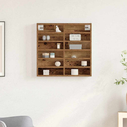 vidaXL Display Cabinet Old Wood 60 x 8.5 x 58 cm Engineered Wood