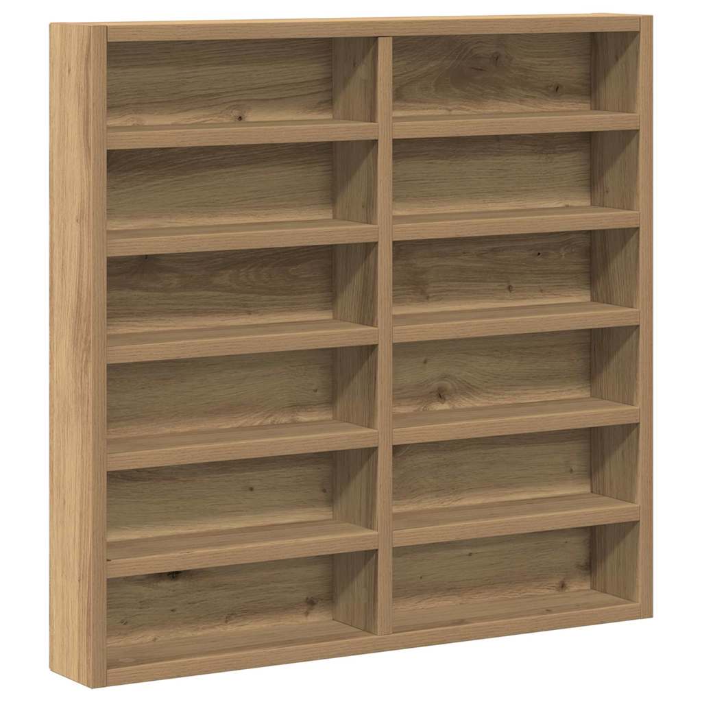 vidaXL Display Cabinet Wall-Mounted Artisan Oak 60 x 8.5 x 58 cm