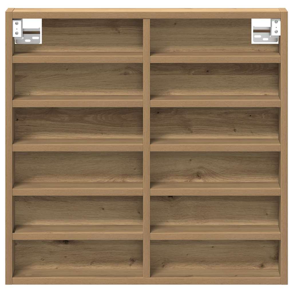 vidaXL Display Cabinet Wall-Mounted Artisan Oak 60 x 8.5 x 58 cm