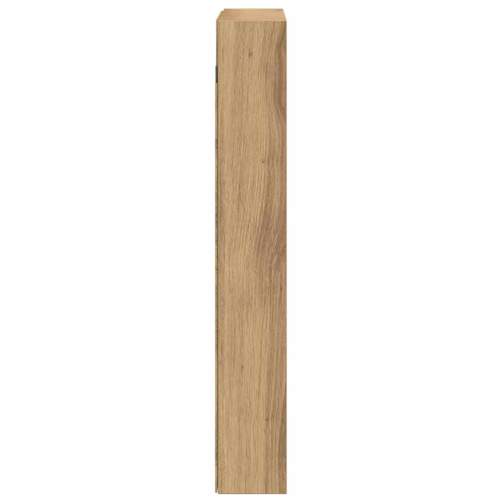 vidaXL Display Cabinet Artisan Oak 60 x 8.5 x 58 cm Engineered Wood