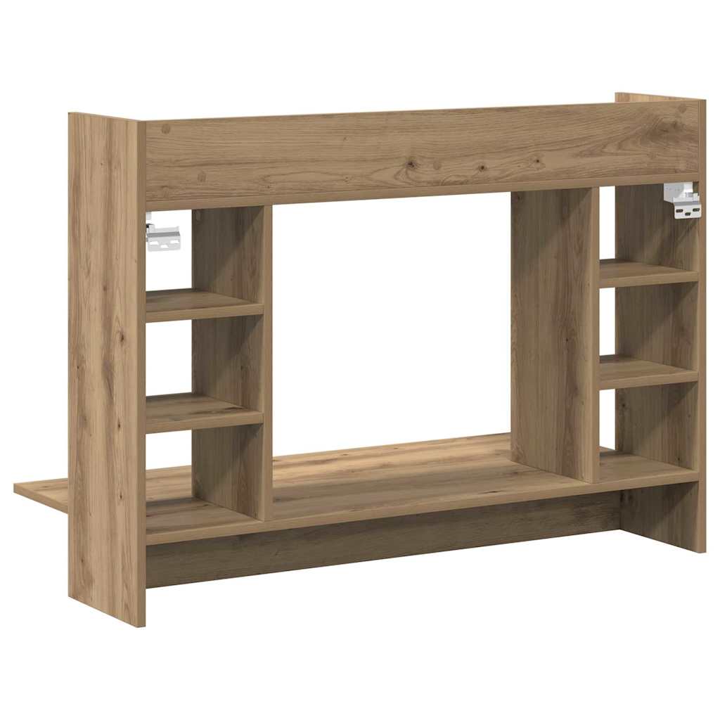 vidaXL Wall-Mounted Desk Artisan oak Engineered wood 105 x 48 x 75 cm