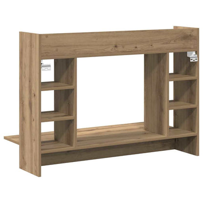 vidaXL Wall-Mounted Desk Artisan oak Engineered wood 105 x 48 x 75 cm