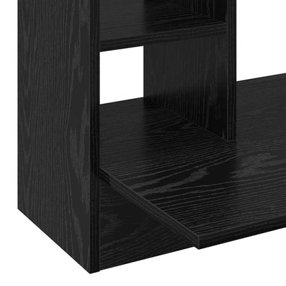 vidaXL Wall-Mounted Desk Black oak Engineered wood 105 x 48 x 75 cm