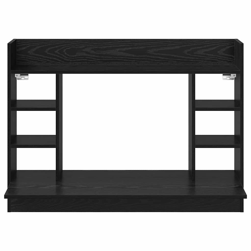 vidaXL Wall-Mounted Desk Black oak Engineered wood 105 x 48 x 75 cm