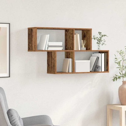 vidaXL Wall Shelf with Shelf Wall-mounted Brown Engineered Wood