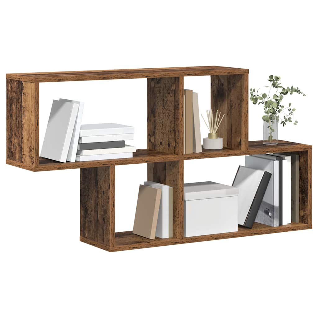 vidaXL Wall Shelf with Shelf Wall-mounted Brown Engineered Wood