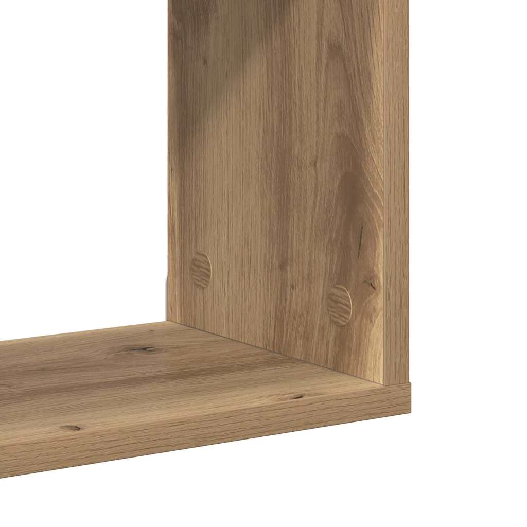 vidaXL Wall Shelf with Shelf Wall-mounted Brown Engineered Wood