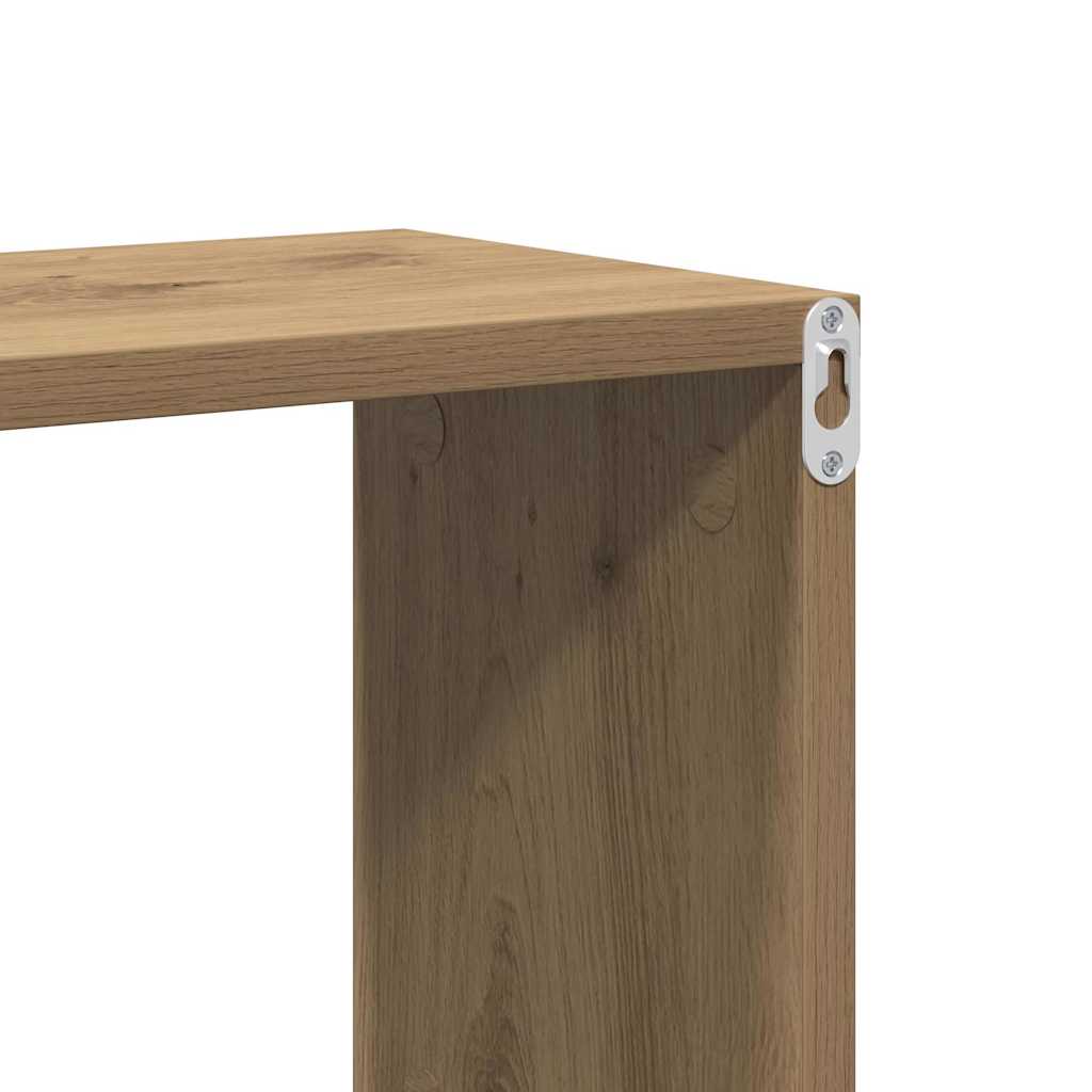 vidaXL Wall Shelf Wall-Mounted Brown Engineered Wood