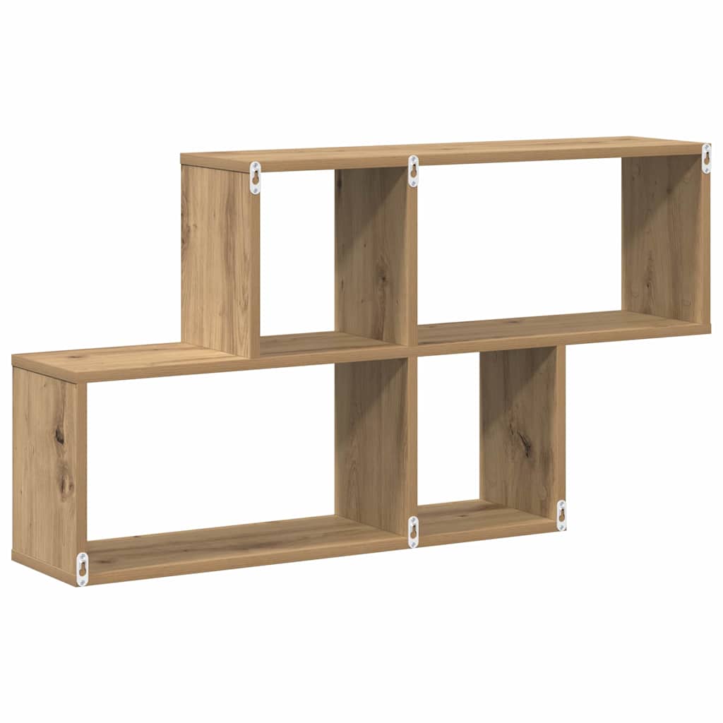vidaXL Wall Shelf with Shelf Wall-mounted Brown Engineered Wood
