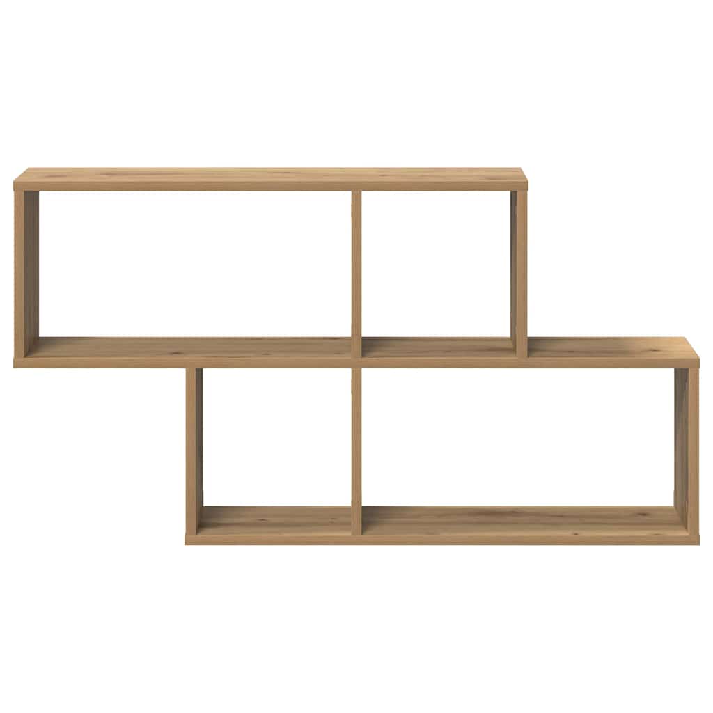 vidaXL Wall Shelf with Shelf Wall-mounted Brown Engineered Wood