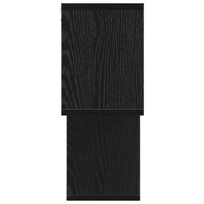 vidaXL Wall Shelf with Shelf Wall-mounted Black Engineered Wood