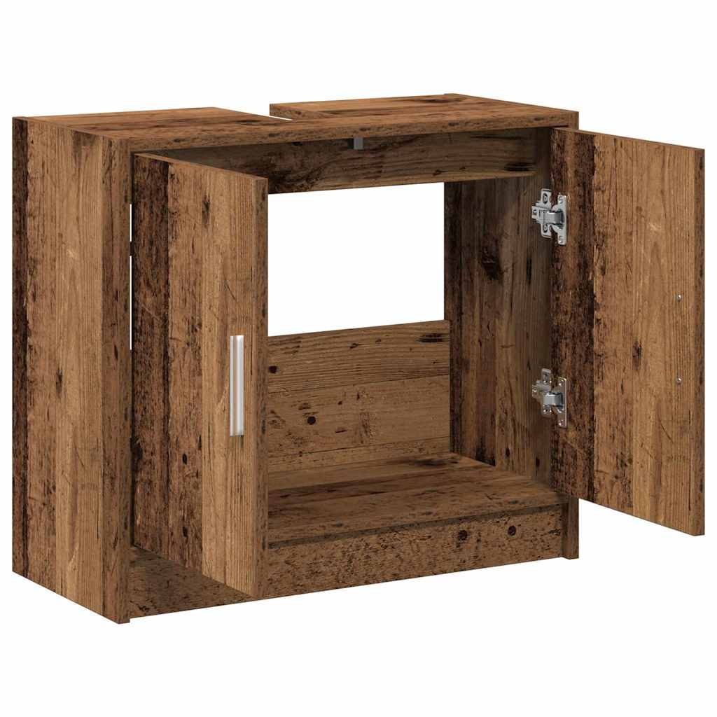 vidaXL Bathroom Cabinet Old Wood 63 x 29 x 55 cm Engineered wood