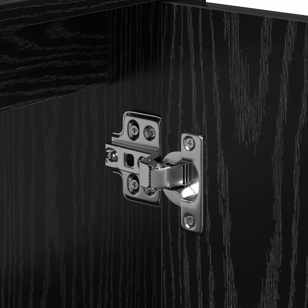 vidaXL Bathroom Cabinet Black Oak 63 x 29 x 55 cm Engineered wood