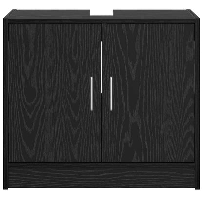 vidaXL Bathroom Cabinet Black Oak 63 x 29 x 55 cm Engineered wood