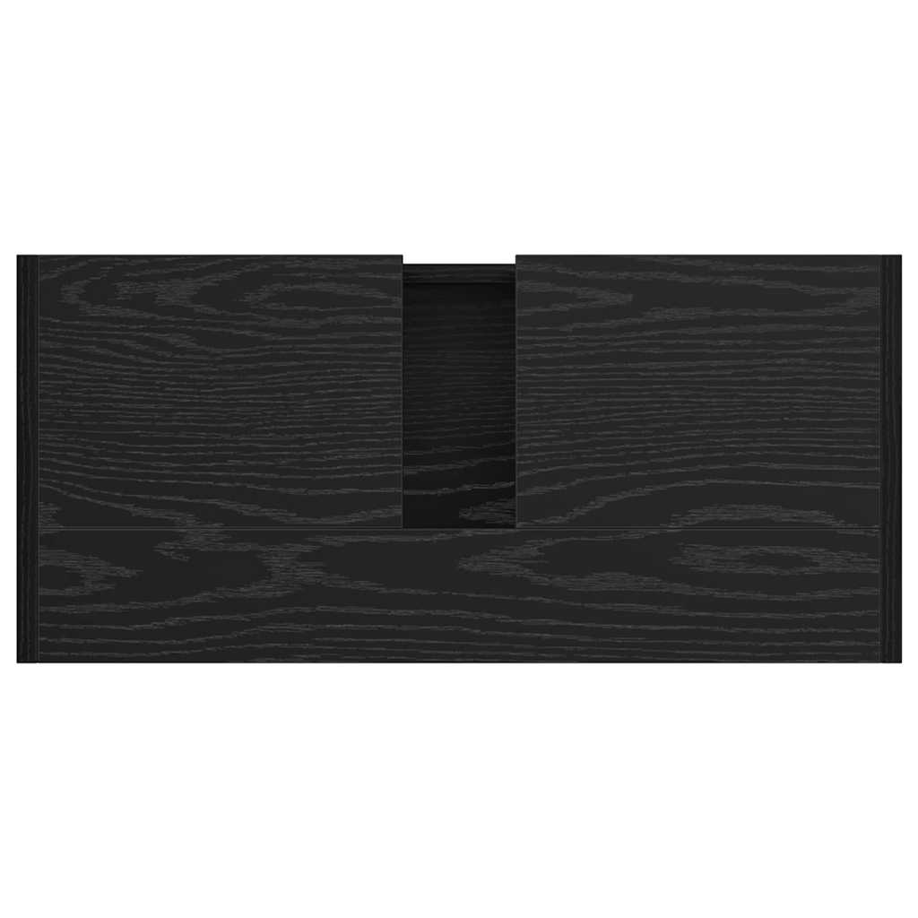 vidaXL Bathroom Cabinet Black Oak 63 x 29 x 55 cm Engineered wood