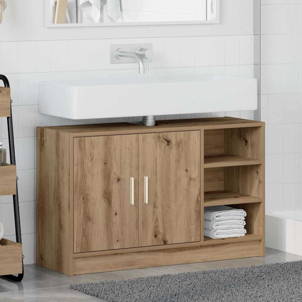 vidaXL Bathroom Cabinet Artisan Oak 90 x 29 x 55 cm Engineered wood