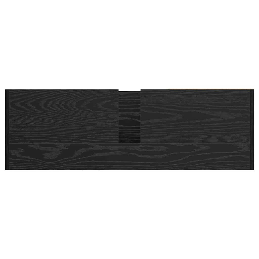 vidaXL Bathroom Cabinet Black Oak 90 x 29 x 55 cm Engineered wood