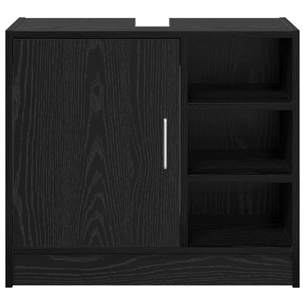 vidaXL Bathroom Cabinet Black Oak 63 x 29 x 55 cm Engineered wood