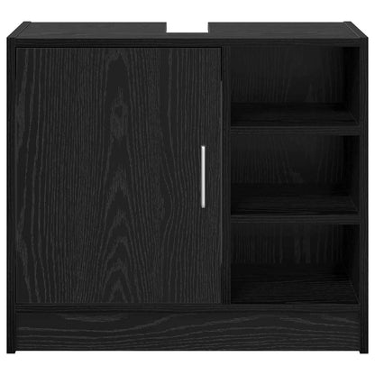 vidaXL Bathroom Cabinet Black Oak 63 x 29 x 55 cm Engineered wood