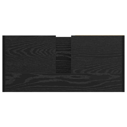 vidaXL Bathroom Cabinet Black Oak 63 x 29 x 55 cm Engineered wood