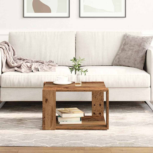 vidaXL Coffee Table Old Wood 51.5 x 51.5 x 30 cm Engineered Wood