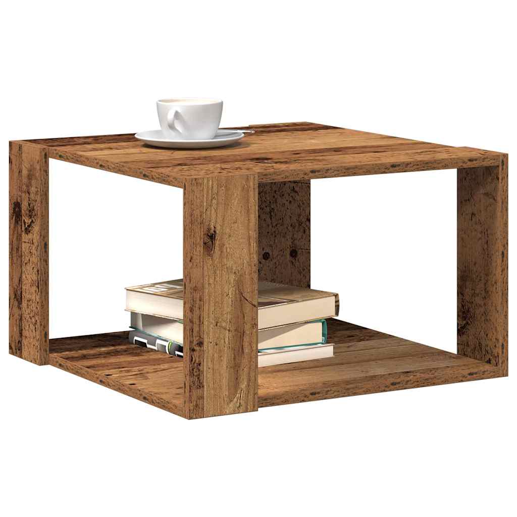 vidaXL Coffee Table Old Wood 51.5 x 51.5 x 30 cm Engineered Wood