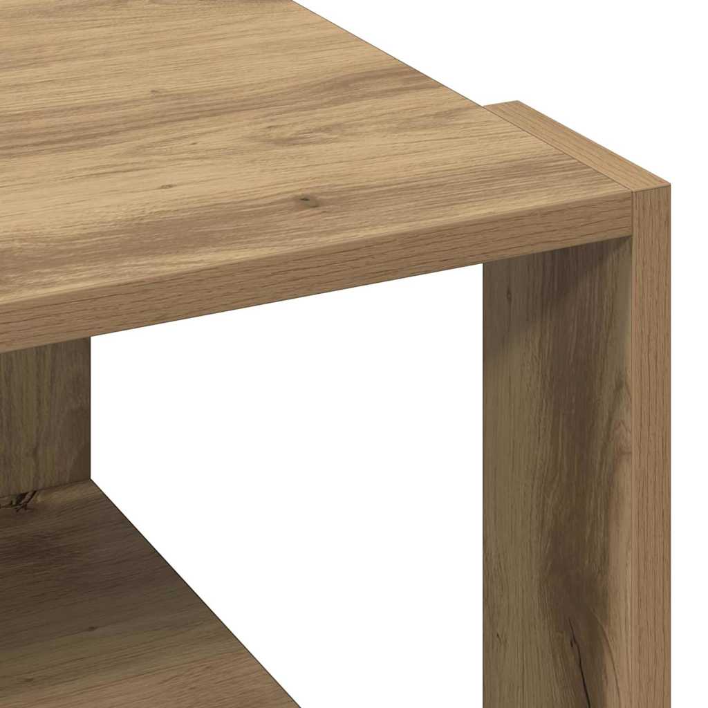 vidaXL Coffee Table Artisan Oak 51.5 x 51.5 x 30 cm Engineered Wood
