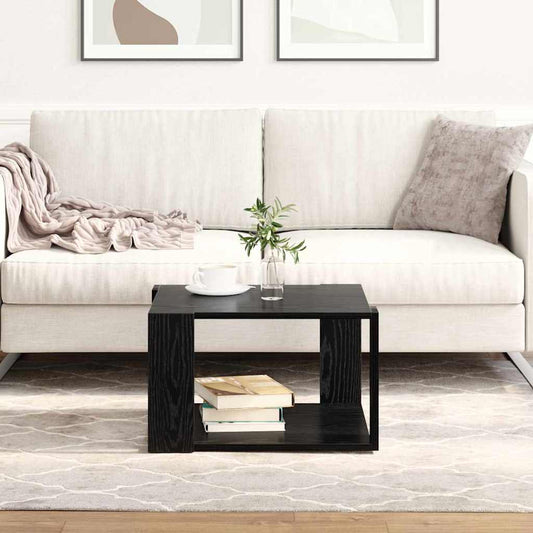 vidaXL Coffee Table Black Oak 51.5 x 51.5 x 30 cm Engineered Wood