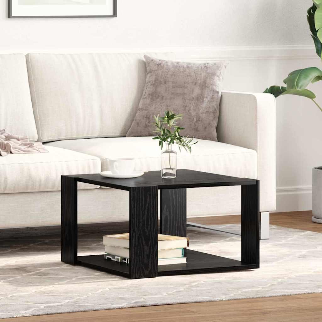 vidaXL Coffee Table Black Oak 51.5 x 51.5 x 30 cm Engineered Wood
