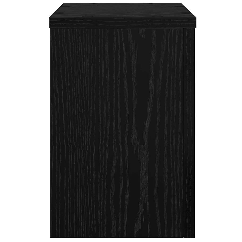 vidaXL Plant Stand 2 pcs Black Oak 20 x 20 x 30 cm Engineered Wood