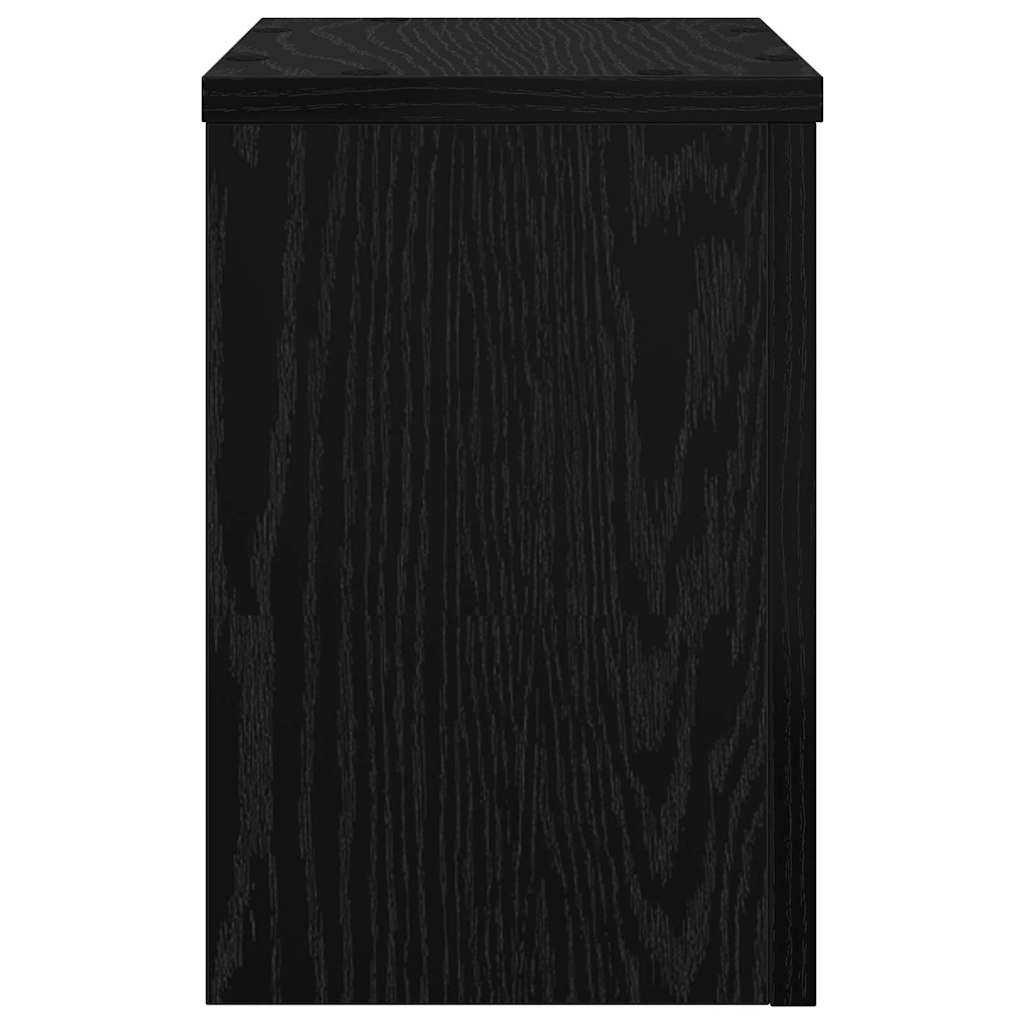 vidaXL Plant Stand 2 pcs Black Oak 20 x 20 x 30 cm Engineered Wood