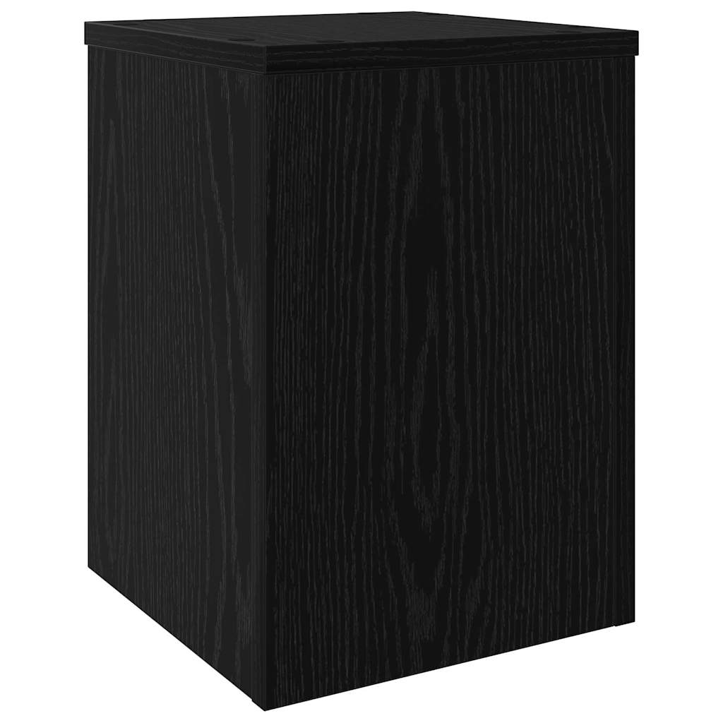 vidaXL Plant Stand 2 pcs Black Oak 25 x 25 x 35 cm Engineered Wood