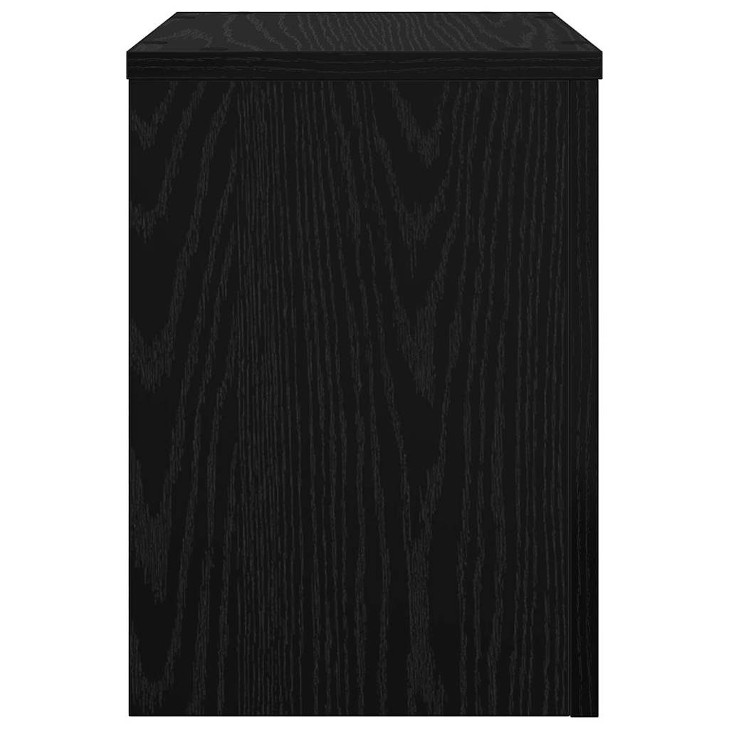 vidaXL Plant Stand 2 pcs Black Oak 25 x 25 x 35 cm Engineered Wood