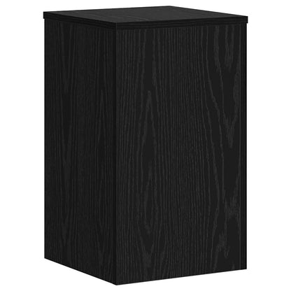 vidaXL Plant Stand 2 pcs Black Oak 30 x 30 x 50 cm Engineered Wood