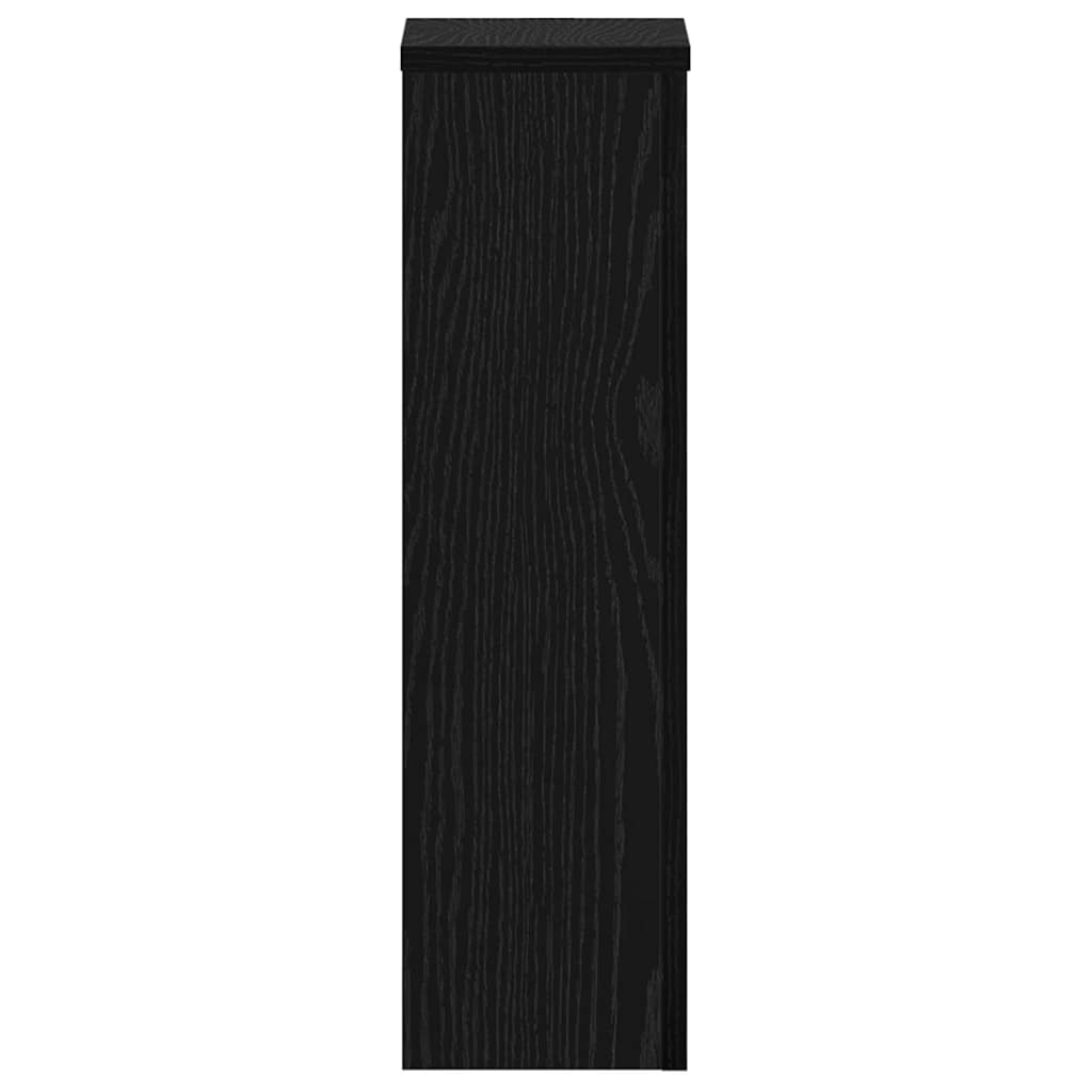 vidaXL Plant Stand 2 pcs Black Oak 17 x 17 x 60 cm Engineered Wood