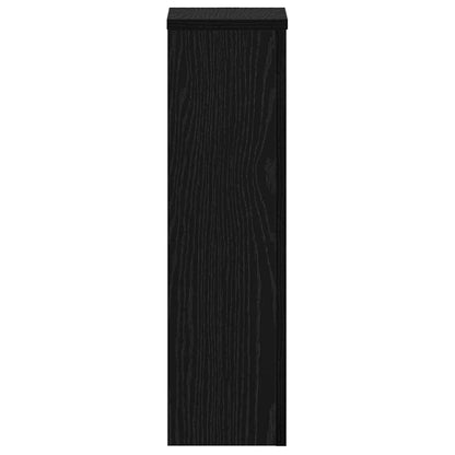vidaXL Plant Stand 2 pcs Black Oak 17 x 17 x 60 cm Engineered Wood
