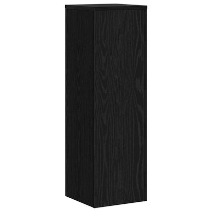 vidaXL Plant Stand 2 pcs Black Oak 25 x 25 x 80 cm Engineered Wood