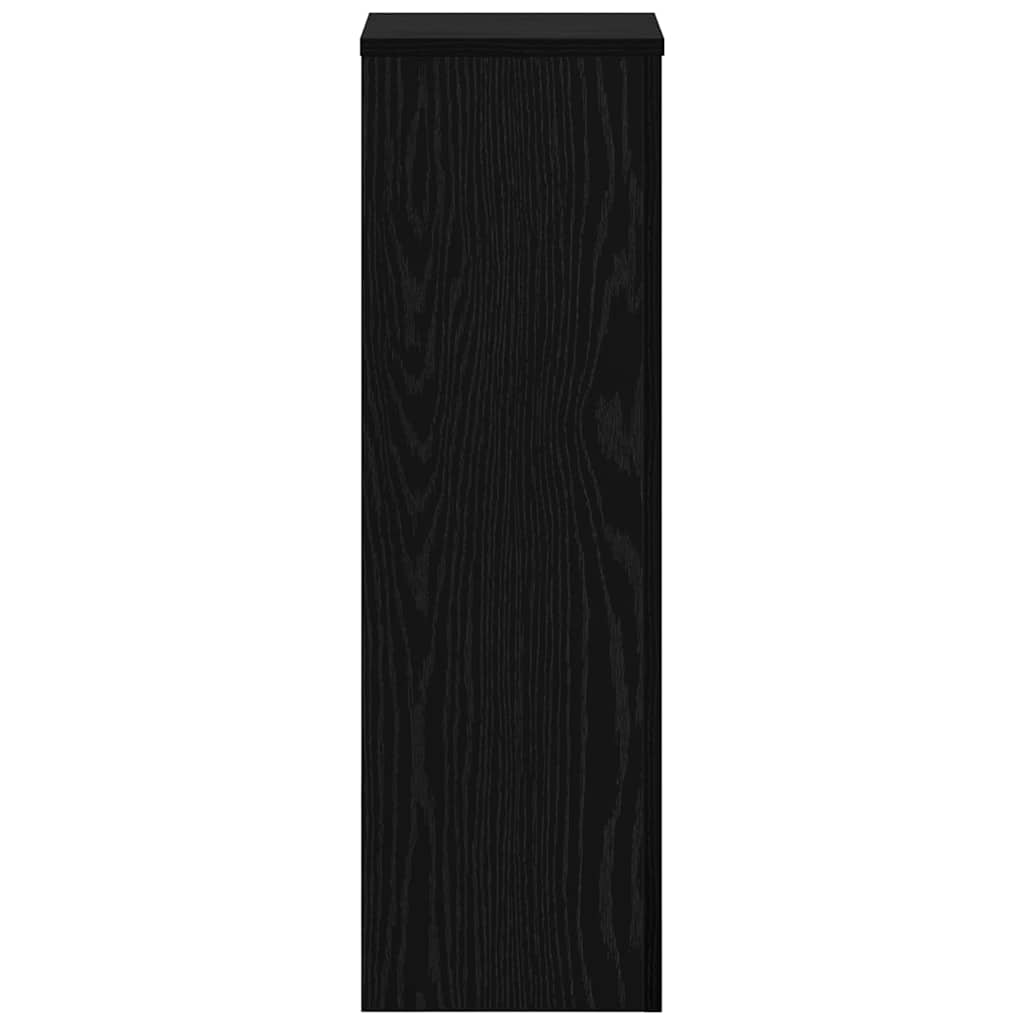 vidaXL Plant Stand 2 pcs Black Oak 25 x 25 x 80 cm Engineered Wood