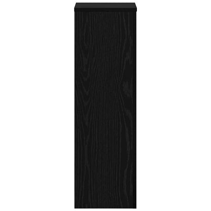 vidaXL Plant Stand 2 pcs Black Oak 25 x 25 x 80 cm Engineered Wood