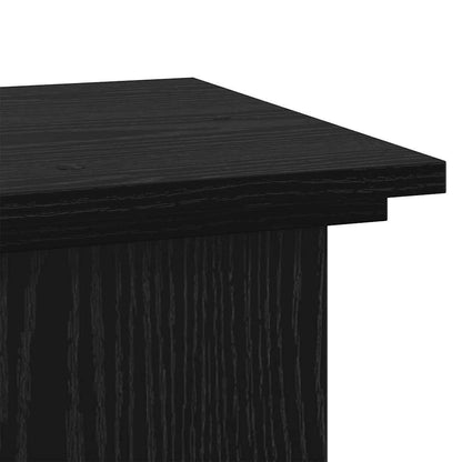 vidaXL Plant Stand Black Oak 33 x 33 x 60 cm Engineered wood