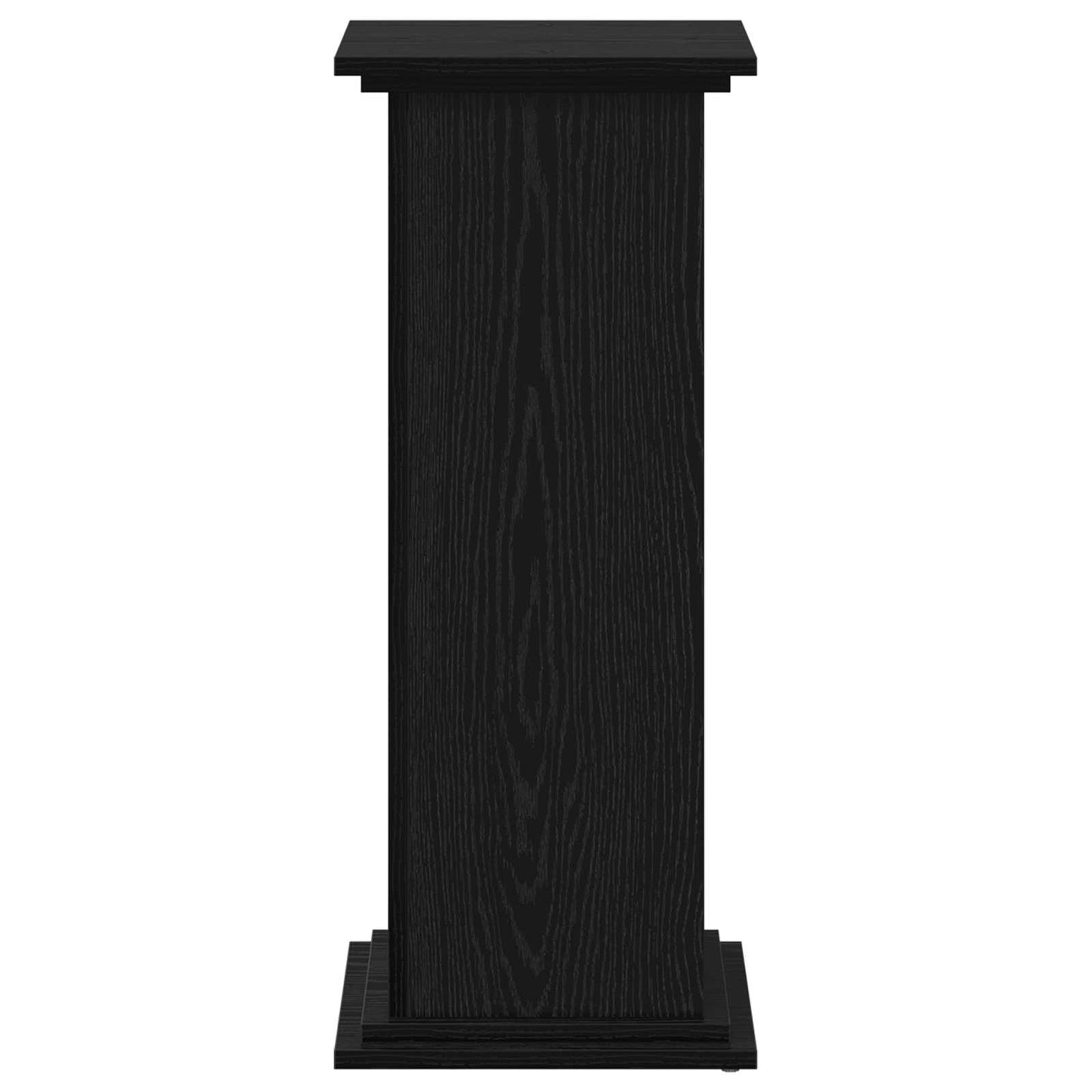 vidaXL Plant Stand Black Oak 33 x 33 x 80 cm Engineered wood