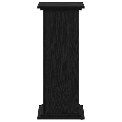 vidaXL Plant Stand Black Oak 33 x 33 x 80 cm Engineered wood