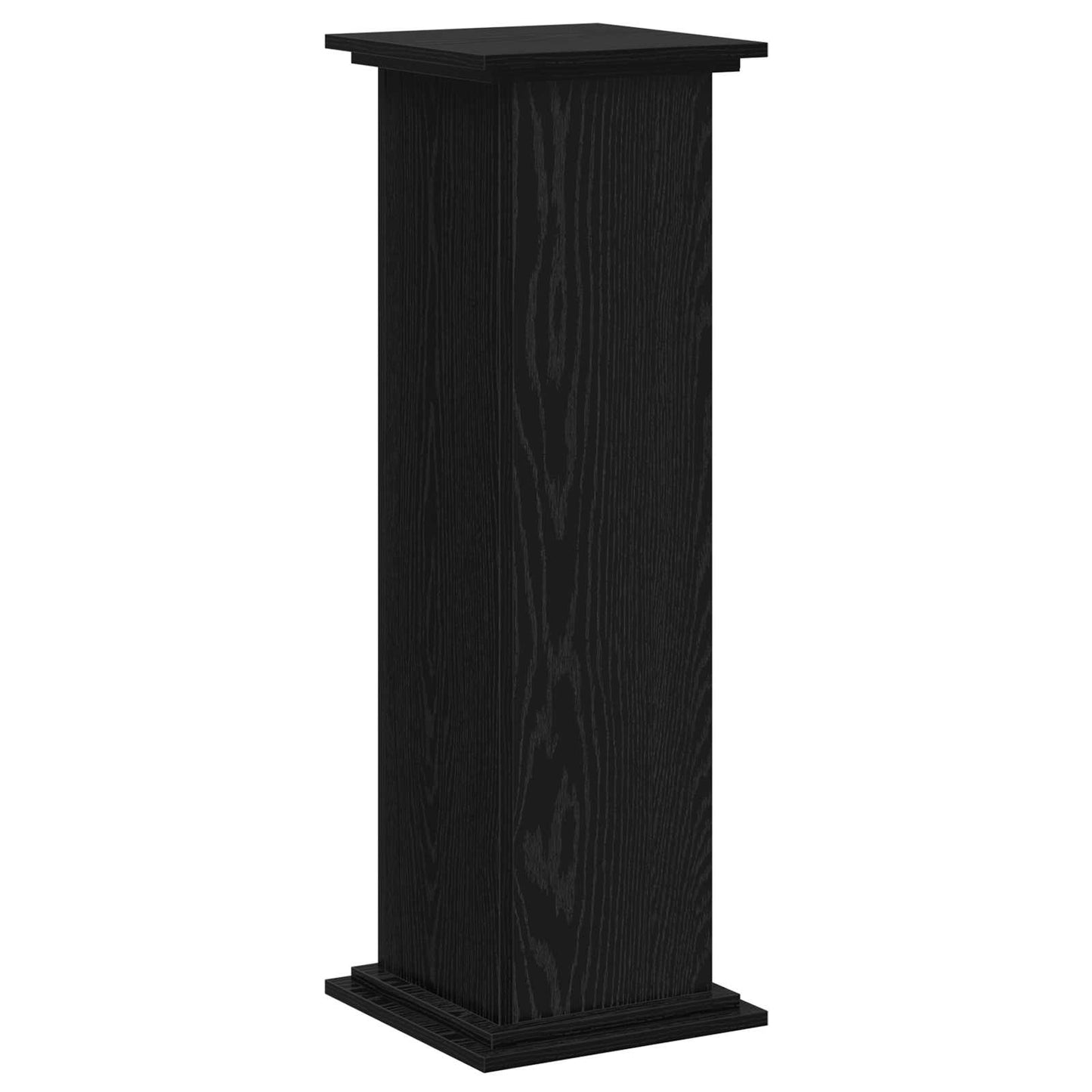 vidaXL Plant Stand Black Oak 33 x 33 x 100 cm Engineered wood