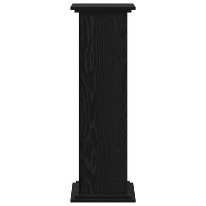 vidaXL Plant Stand Black Oak 33 x 33 x 100 cm Engineered wood