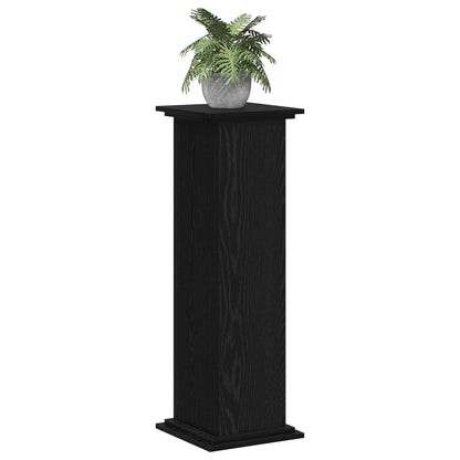 vidaXL Plant Stand Black Oak 33 x 33 x 100 cm Engineered wood