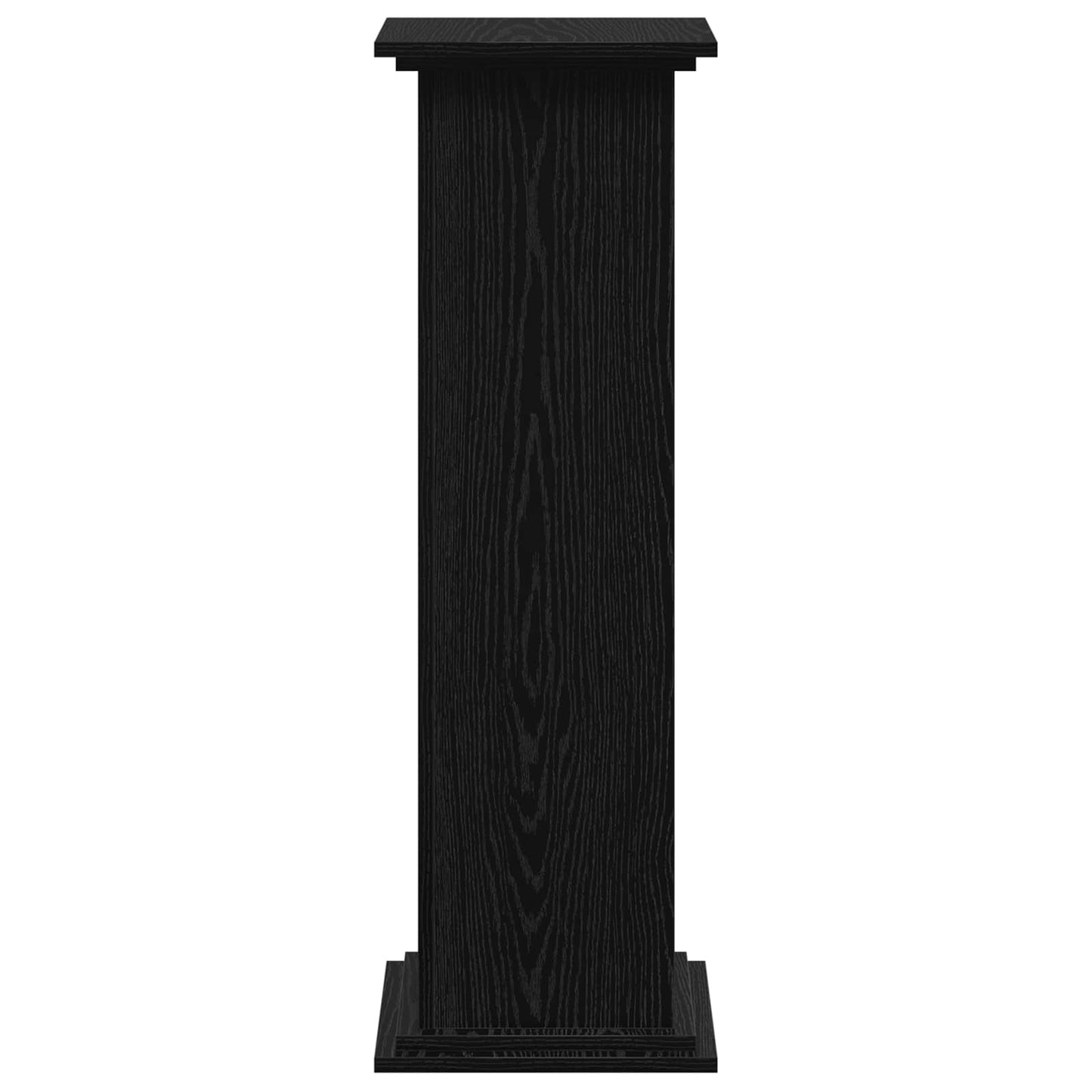 vidaXL Plant Stand Black Oak 33 x 33 x 100 cm Engineered wood